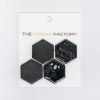 ÉCHANTILLON The Mosaic Factory Valencia carreau de mosaïque 4,3x4,9x0,5cm hexagone pour mur et sol et pour intérieur et extérieur résistant au gel mat et glossy Black SW862232