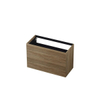 INK Wastafelonderkast - 100x45x65cm - 2 lades - push to open - met rechte opdekfronten - MFC - Zuiver eiken SW493711