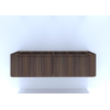 H&R meubles de salle de bains Juice meuble sous-vasque - 160x45x40cm - coins arrondis - façade 3D - 2 tiroirs - poignée intégrée - dark oak SW862865