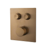 Wiesbaden Caral Klik Pro afbouwdeel inbouwthermostaat 2 weg geborsteld brons koper SW1170656