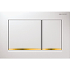 Geberit Omega30 bedieningplaat met frontbediening voor toilet 21.2x14.2cm wit / goud / wit 0700242