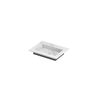INK Post wastafel - 60x45x1cm - 1 wasbak - 0 kraangaten - keramiek Calacatta mat SW693138