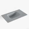 MONDIAZ LEX lave-mains - 50x30x0.9cm - vasque à gauche - sans trou de robinet - plata (argent) SW1026117