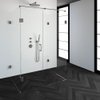 Saniclass Create douchecabine XL 100x140cm profielloos met antikalk en 8mm veiligheidsglas geborsteld RVS SW223678 Saniclass Create douchecabine XL 100x140cm profielloos met antikalk en 8mm veiligheidsglas geborsteld RVS SW223678