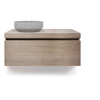 LoooX Wooden Drawer BoX ladenkast met 1 lade 100x45x46cm met softclose eiken old grey SW108689 LoooX Wooden Drawer BoX ladenkast met 1 lade 100x45x46cm met softclose eiken old grey SW108689