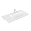 Villeroy & Boch Venticello Lavabo pour meuble avec lavabo droite 100x50cm avec 1 trou pour robinetterie (et 2 trous perçables) avec trop plein ceramic+ blanc 1025133