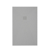Zeza Grade Douchebak - 100x80cm - antislip - antibacterieel - mineraalmarmer - rechthoek - mat perla (lichtgrijs) SW1152905