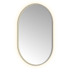 Hotbath &MORE Spiegel Oval - 80x120cm - direct en indirect LED - spiegelverwarming - dimbaar - met afstandsbediening - PVD - geborsteld gunmetal antraciet SW1245626