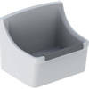 Geberit 300 Basic Norma uitstortgootsteen - met stootrand - 35x45x35cm - zonder gaten - voor emmerrooster - met KeraTect - wit SW417509