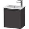Duravit Ketho.2 Fonteinkast - met 1 deur - 41x29.2x44cm links - met greep antraciet - grafiet supermat SW772959