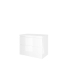 Proline top ensemble de meubles de salle de bains 80x46x63.2cm couvercle et meuble symétrique blanc brillant SW350431