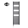 Sanicare HVW Elektrische Radiator - 172x45cm - 920W - wifi - thermostaat - chroom - linksonder - mat zwart SW1185622