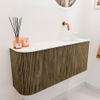 Mondiaz JOYA 91.6cm toiletmeubel - ronding links kleur Dusk - Wastafel FAYE positie Rechts Zonder kraangat kleur Talc. SW1421586