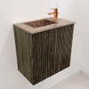Mondiaz JOYA-DLUX 40cm toiletmeubel - kleur Shadow - Wastafel FAYE positie Links 1 kraangat kleur Arena. SW1424772