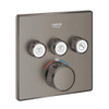 Grohe Grohtherm SmartControl Inbouwthermostaat - 4 knoppen - vierkant - brushed hard graphite (antraciet) SW439023