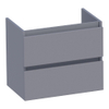 BRAUER Joy meuble sous-lavabo peu profond - 60x39x50cm - 2 tiroirs à fermeture amortie - sans poignées - 1 découpe pour siphon - gris mat SW1201238