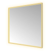 Hotbath &MORE Spiegel - 80x80cm - direct en indirect LED - color changing - spiegelverwarming - met afstandsbediening - PVD - geborsteld messing goud SW1246061