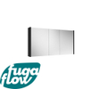 FugaFlow Eccelente Arredo spiegel badkamer spiegelkast - 120x63x16cm - inclusief zijpanelen - mat zwart - Black Friday - SW1125273