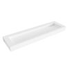 Mondiaz AVON wastafel - 160x46x12cm - wasbak midden - zonder kraangat - talc (wit) SW425433