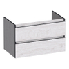 BRAUER Joy Edge meuble sous-lavabo 80 2 tiroirs softclose - sans poignée - 1 découpe pour siphon - Forest Seashell SW1200961