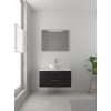 Bruynzeel Combo badmeubelset 90x45cm 1 wasbak 2 lades met spiegel met softclose ceramic zijde zwart SW383578 Bruynzeel Combo badmeubelset 90x45cm 1 wasbak 2 lades met spiegel met softclose ceramic zijde zwart SW383578
