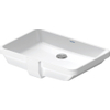 Duravit 2nd floor Onderbouwwastafel - zonder kraanvlak - met bevestiging - 55.5x38cm - met wondergliss - wit 0290372