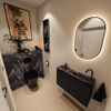 MONDIAZ TURE-DLUX Meuble toilette - 80cm - Urban - EDEN - vasque Lava - position droite - 1 trou de robinet SW1103634