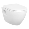 Creavit Design Hangend Toilet - 35.3x50.2cm - RVS Bidetsproeier - wit SW1152745