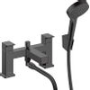 Hansgrohe Vernis Shape badkraan 2-gats badrand - met doucheset - mat zwart SW651391