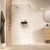 Sealskin Pure Paroi de douche à l'italienne - 120x200cm - verre transparent - 8mm - traitement anticalcaire - or brossé SW1079893