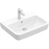 Villeroy & Boch O.novo wastafel 55x46cm met overloop 1 kraangat wit SW448415 Villeroy & Boch O.novo wastafel 55x46cm met overloop 1 kraangat wit SW448415