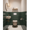 QeramiQ Dely Ensemble WC - réservoir encastré Qeramiq Flush - abattant slim - plaque de commande blanche brillante en plastique - boutons rectangulaires - beige SW1578550