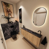 MONDIAZ TURE-DLUX Meuble toilette - 120cm - Washed Oak - EDEN - vasque Lava - position droite - 1 trou de robinet SW1104105