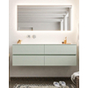 MONDIAZ VICA 150cm badmeubel greey 4 lades wastafel cloud links zonder kraangat SW410845 MONDIAZ VICA 150cm badmeubel greey 4 lades wastafel cloud links zonder kraangat SW410845