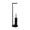 FugaFlow Eccelente Porte-rouleau de toilette indépendant avec brosse WC - noir mat SW1408643