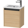 Duravit Ketho 2 meuble de lavabo avec 1 porte 41x29,2x44cm gauche, avec poignée chêne naturel mat anthracite SW772796