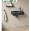 Fortifura Fuente kit lave-mains - 40x22x9cm - trou robinet droite - avec robinet gunmetal - noir SW1111554
