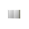 INK SPK1 spiegelkast – 90x60x14 cm – 2 deuren, dubbelzijdige spiegeldeuren – Greige Eiken mat SW493609