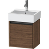Duravit Ketho.2 Wastafelonderbouwkast - met 1 deur - 43.4x33.8x44cm links - met greep antraciet - donker noten mat SW772703