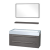 Differnz Force1000 Set de meubles avec miroir 49x100cm MDF 1 trou pour robinetterie 1 lavabo anthracite SW28112 Differnz Force1000 Set de meubles avec miroir 49x100cm MDF 1 trou pour robinetterie 1 lavabo anthracite SW28112