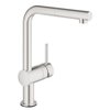 Grohe Minta Touch elektronische keukenkraan met draaibare L uitloop met uittrekbare mousseur en 6V lithium batterij steel SW60386 Grohe Minta Touch elektronische keukenkraan met draaibare L uitloop met uittrekbare mousseur en 6V lithium batterij steel SW60386