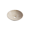Saniclass Travertine - Vasque à poser 42x42x12cm - ronde - pierre naturelle marbrée SW1242436