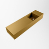 Mondiaz TYNE Fontaine - 80x23x12cm - lavabo Droit - sans trous de robinet - solid surface - Oro SW1026137