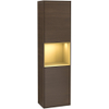 Villeroy & Boch finion Hoge kast - met verlichting - 2 deuren - 418x1516x270mm Veneer / Gold Lacquer - Walnut (mat hout) SW479552