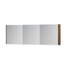 INK SPK1 Spiegelkast - 180x14x60cm - 3 deuren - dubbelzijdige Spiegel - schakelaar en stopcontact - MFC Noten SW493946