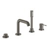 Grohe Essence New Parties de finition pour robinet de bain sur gorge 4 trous avec inverseur, bec déversoir, douchette et flexible 200cm Brushed Hard Graphite SW98801 Grohe Essence New Parties de finition pour robinet de bain sur gorge 4 trous avec inverseur, bec déversoir, douchette et flexible 200cm Brushed Hard Graphite SW98801