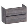 BRAUER Adore meuble sous-lavabo peu profond - 80x39x55cm - 2 tiroirs à fermeture douce - sans poignées - 1 découpe pour siphon - Driftwood SW1198472
