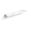 Clou Hammock plan de lavabo 180x50,3cm double vasque à gauche sans trous de robinetterie Aluite Blanc mat SW108217
