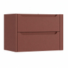 H&R Badmeubelen Juice Meuble sous lavabo - 80x45x50cm - angle droit arrondi - 2 tiroirs - poignée intégrée - Terra mat SW1488950