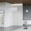 FugaFlow Eccelente Vetro douche à l'italienne salle de bain - 110x200cm - verre strié - bras plafond - blanc mat SW1124502